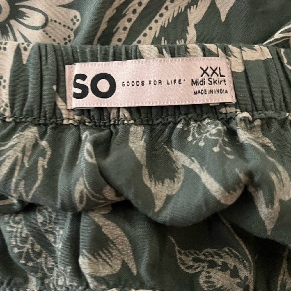 SO goods for life, midi green skirt - Picture 5 of 5